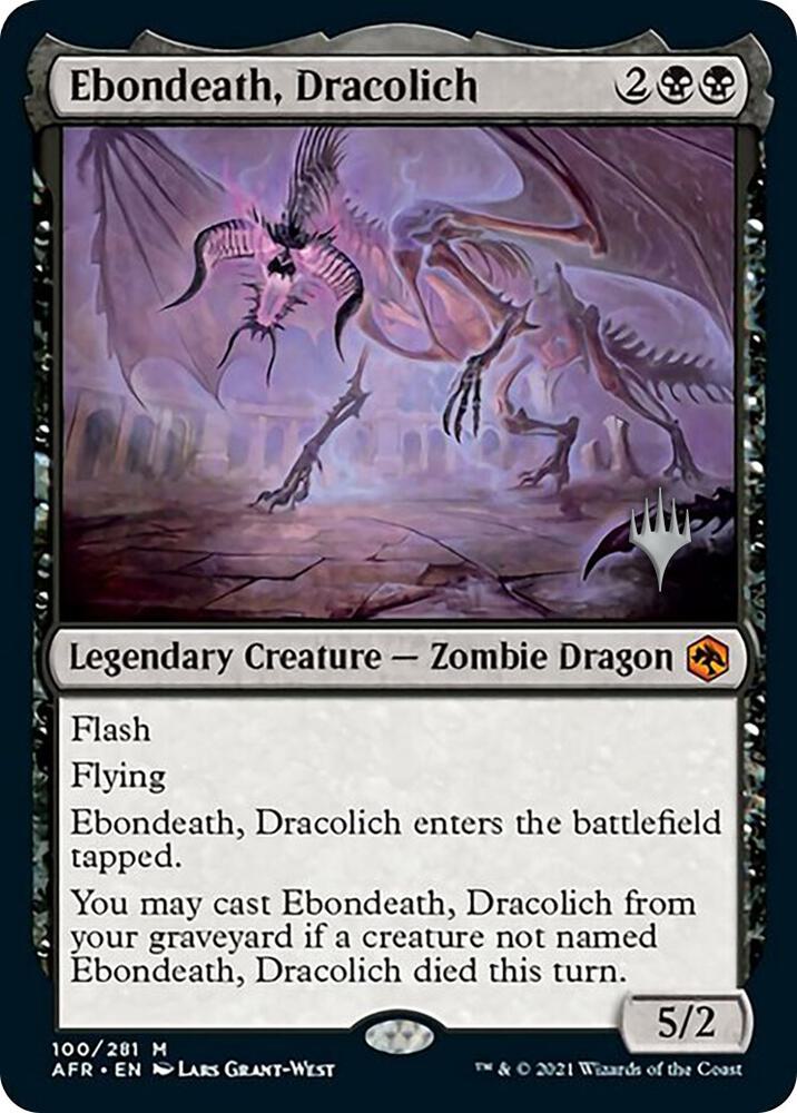 Ebondeath Dracolich 100 (Promo Pack: Adventures in the Forgotten Realms)  - Foil | Good Games Modbury