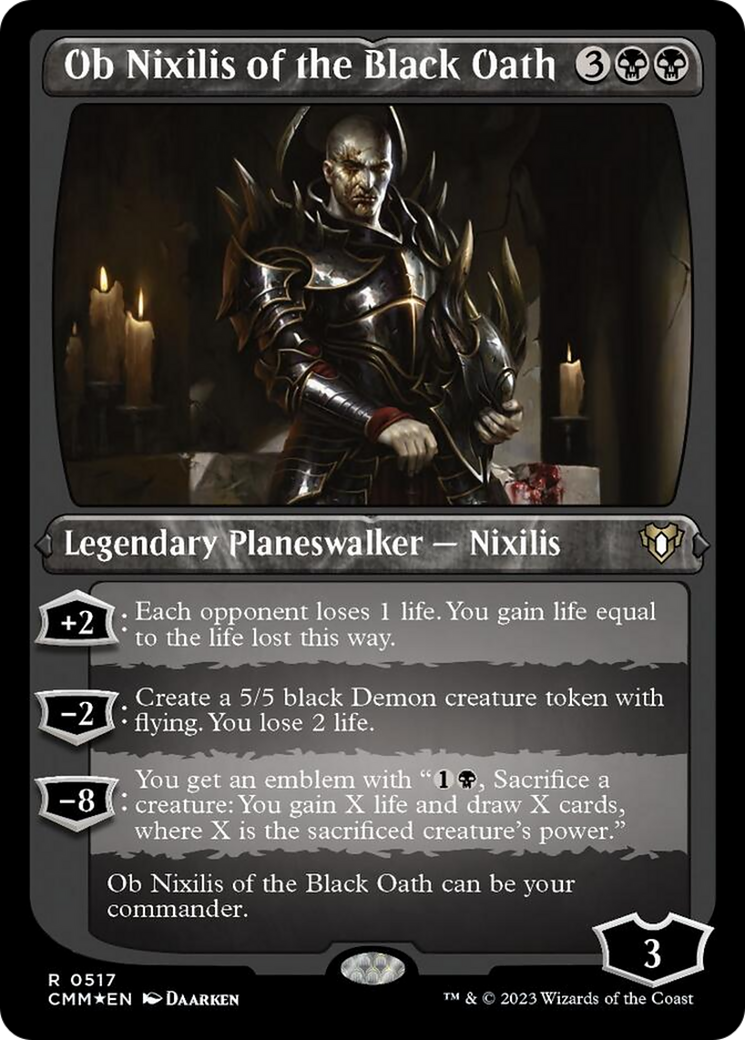 Ob Nixilis of the Black Oath (Foil Etched) [Commander Masters] | Good Games Modbury