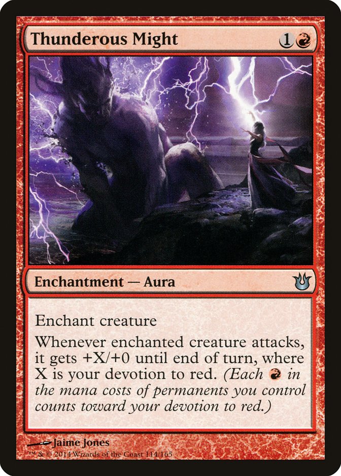 Thunderous Might 114 (Born of the Gods)  - Foil | Good Games Modbury