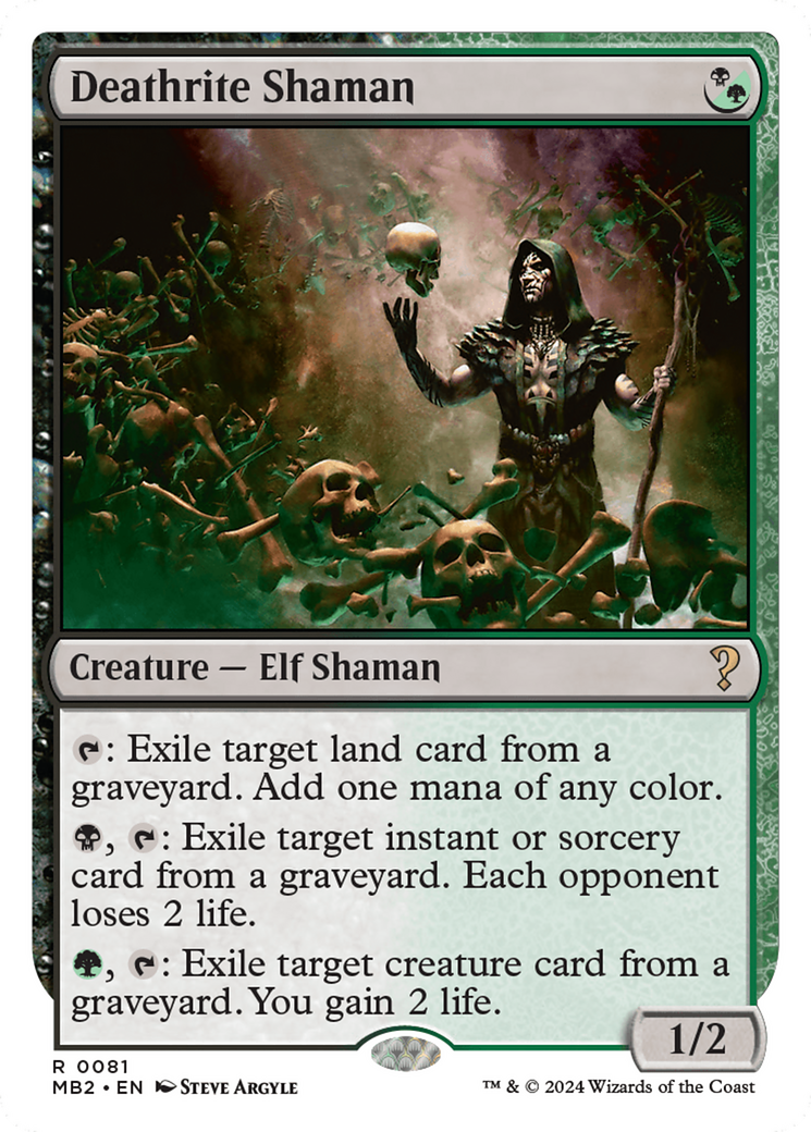 Deathrite Shaman (White Border) [Mystery Booster 2] | Good Games Modbury