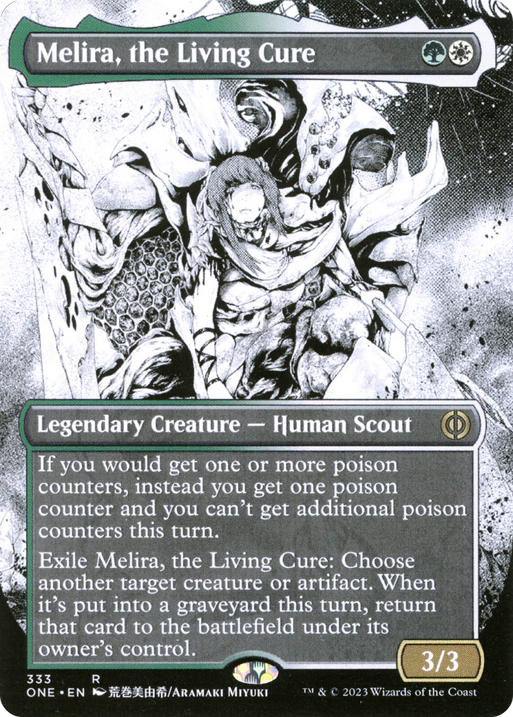 Melira, the Living Cure (Borderless Manga) [Phyrexia: All Will Be One] | Good Games Modbury