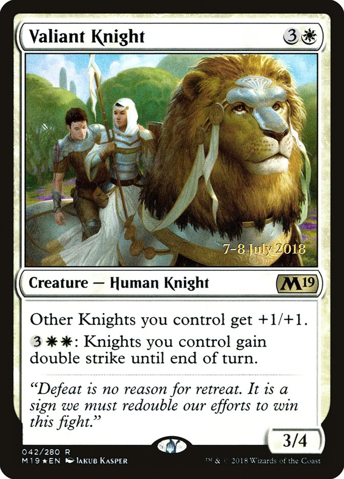 Valiant Knight [Core Set 2019 Prerelease Promos] | Good Games Modbury