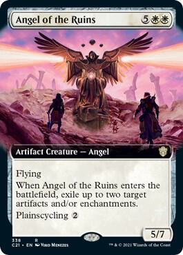 Angel of the Ruins Extended Art 338/81 (Commander 2021)  | Good Games Modbury