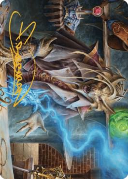 Renari Merchant of Marvels Art Card Gold Stamped Signature 30 (Art Series: Commander Legends: Battle for Baldur's Gate)  | Good Games Modbury