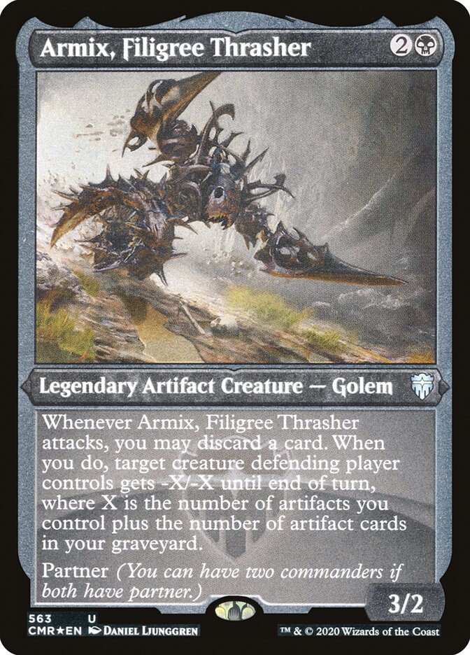 Armix, Filigree Thrasher (Etched) [Commander Legends] | Good Games Modbury