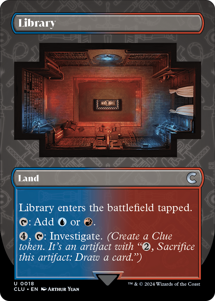 Library (Borderless) [Ravnica: Clue Edition] | Good Games Modbury