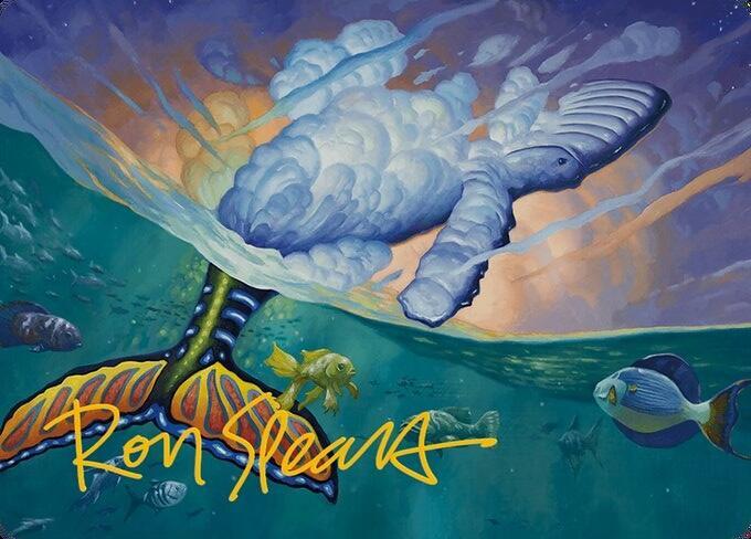 Dreamtide Whale Art Card Gold Stamped Signature 2 (Art Series: Modern Horizons 3)  | Good Games Modbury