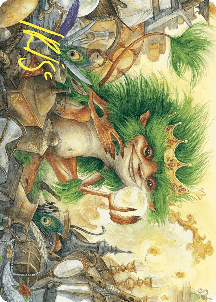 Knickknack Ouphe Art Card Gold Stamped Signature 50 (Art Series: Wilds of Eldraine)  | Good Games Modbury