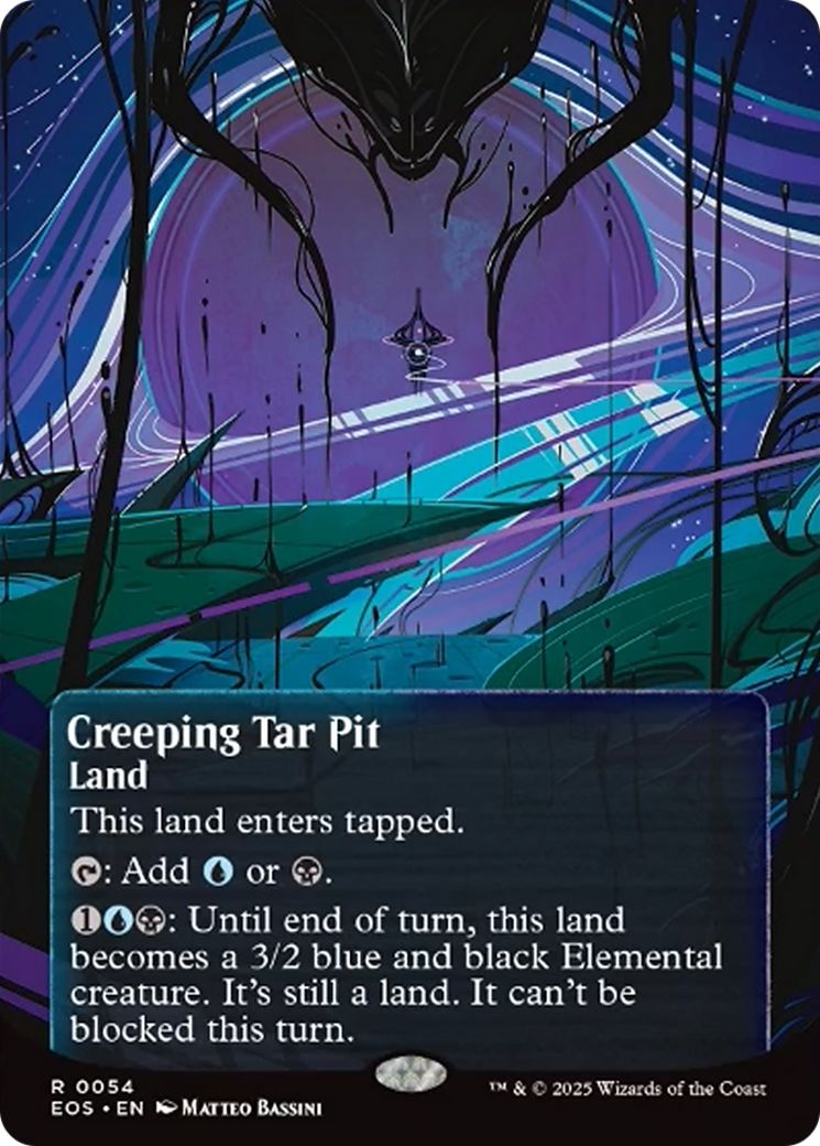 Creeping Tar Pit (0054) (Borderless) [Edge of Eternities: Stellar Sights] | Good Games Modbury