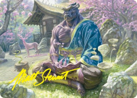 Kosei, Penitent Warlord Art Card (Gold-Stamped Signature) [Kamigawa: Neon Dynasty Art Series] | Good Games Modbury