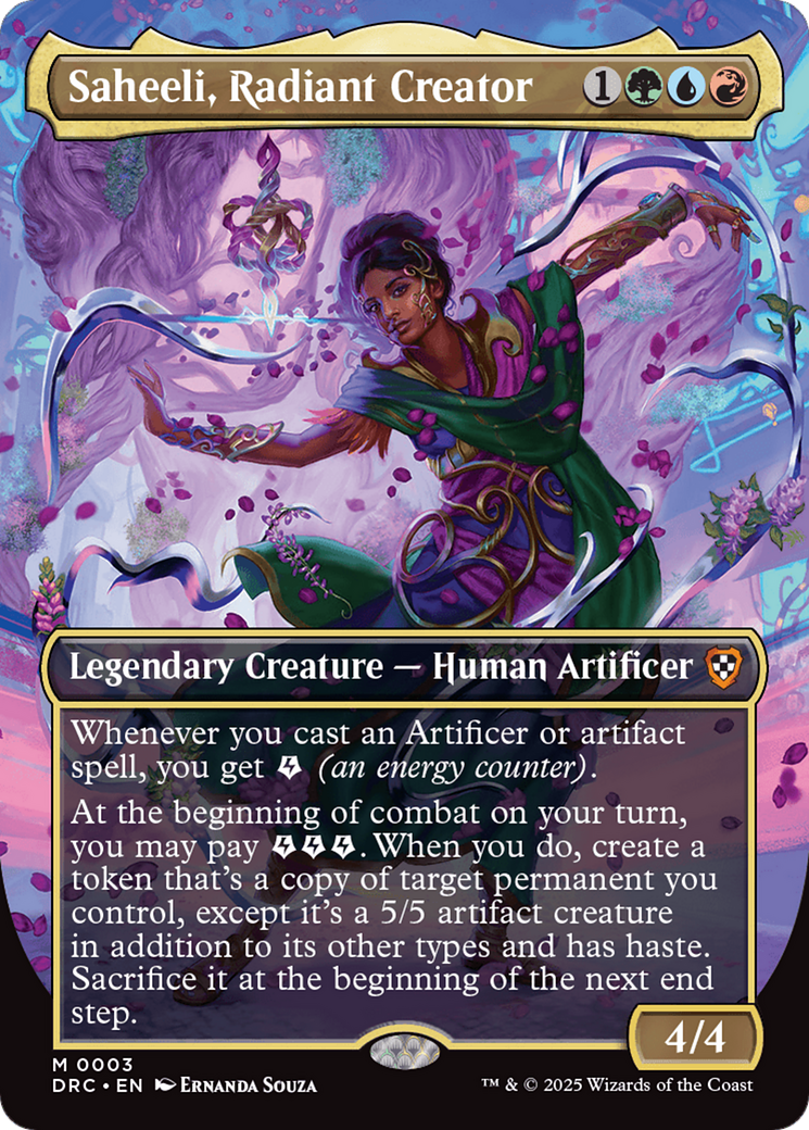 Saheeli, Radiant Creator (Borderless) [Aetherdrift Commander] | Good Games Modbury