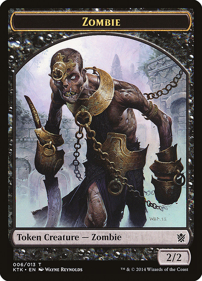 Zombie Token [Khans of Tarkir Tokens] | Good Games Modbury