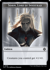 Emblem - Sorin, Lord of Innistrad // Vampire (0004) Double-Sided Token [The Lost Caverns of Ixalan Commander Tokens] | Good Games Modbury