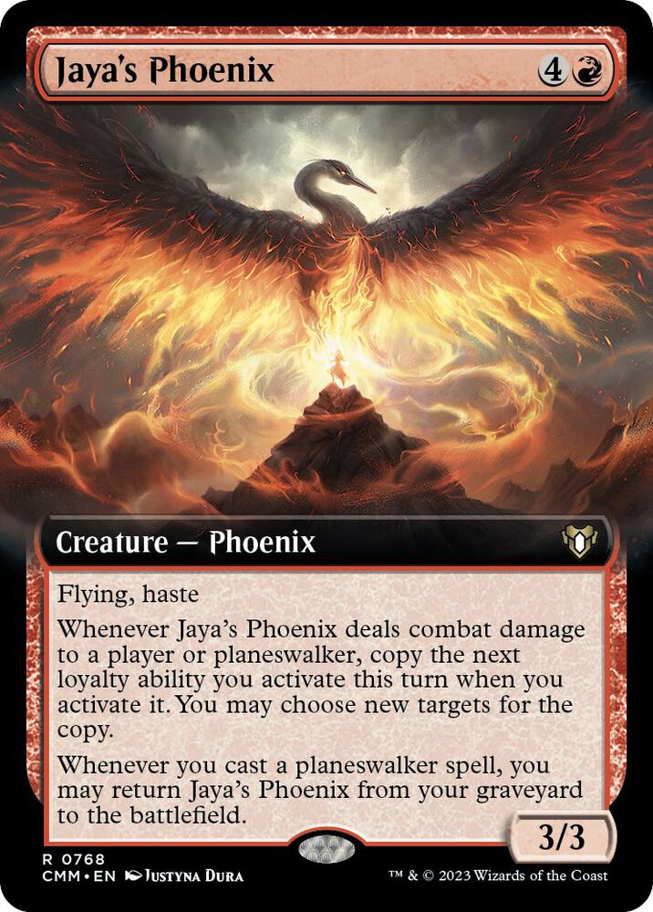 Jaya's Phoenix 768/451 (Commander Masters)  - Extended Art | Good Games Modbury