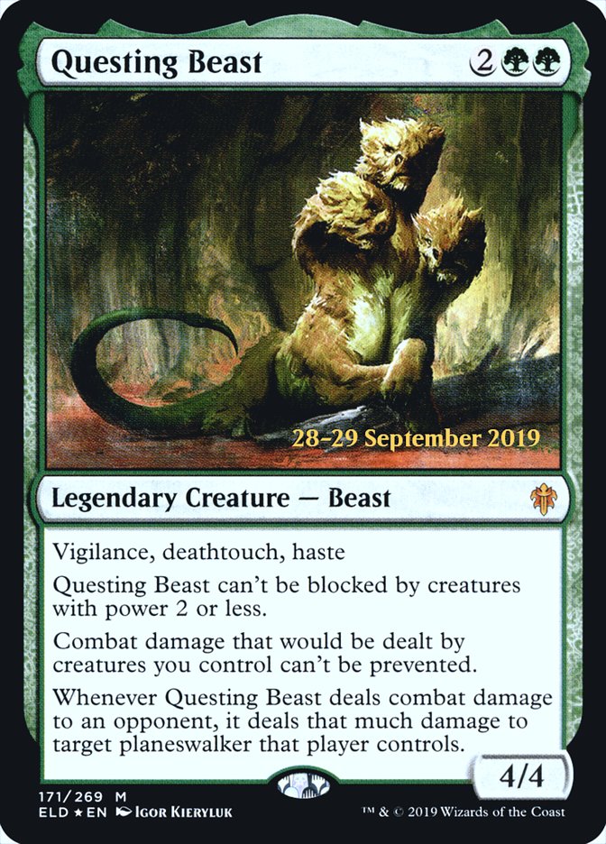Questing Beast [Throne of Eldraine Prerelease Promos] | Good Games Modbury