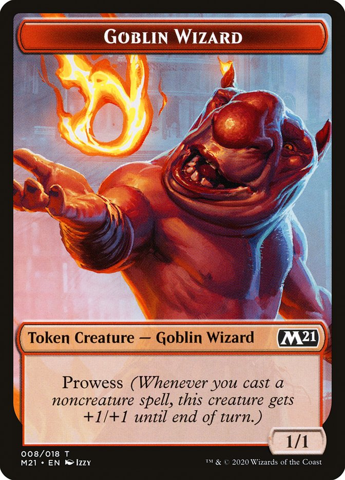 Cat (011) // Goblin Wizard Double-Sided Token [Core Set 2021 Tokens] | Good Games Modbury