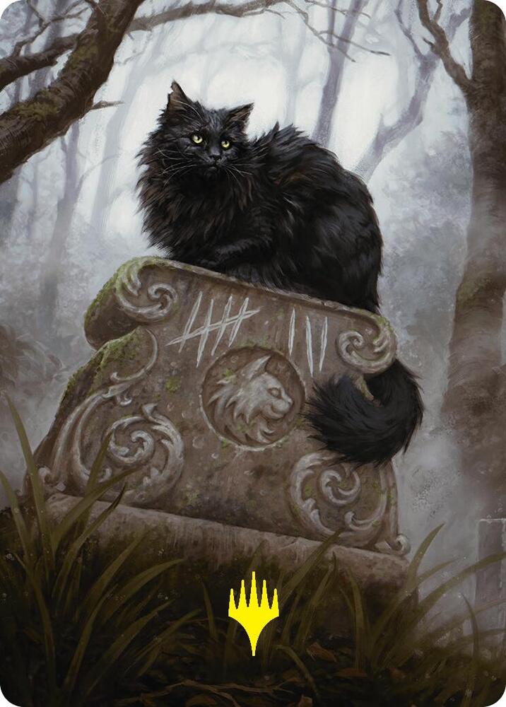 Nine Lives Familiar 2 Art Card 36 54 Gold Stamped Planeswalker Symbol 36 (Art Series: Foundations)  | Good Games Modbury
