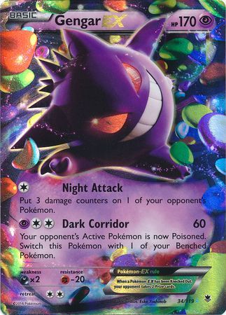 Gengar EX (34/119) (Jumbo Card) [XY: Phantom Forces] | Good Games Modbury