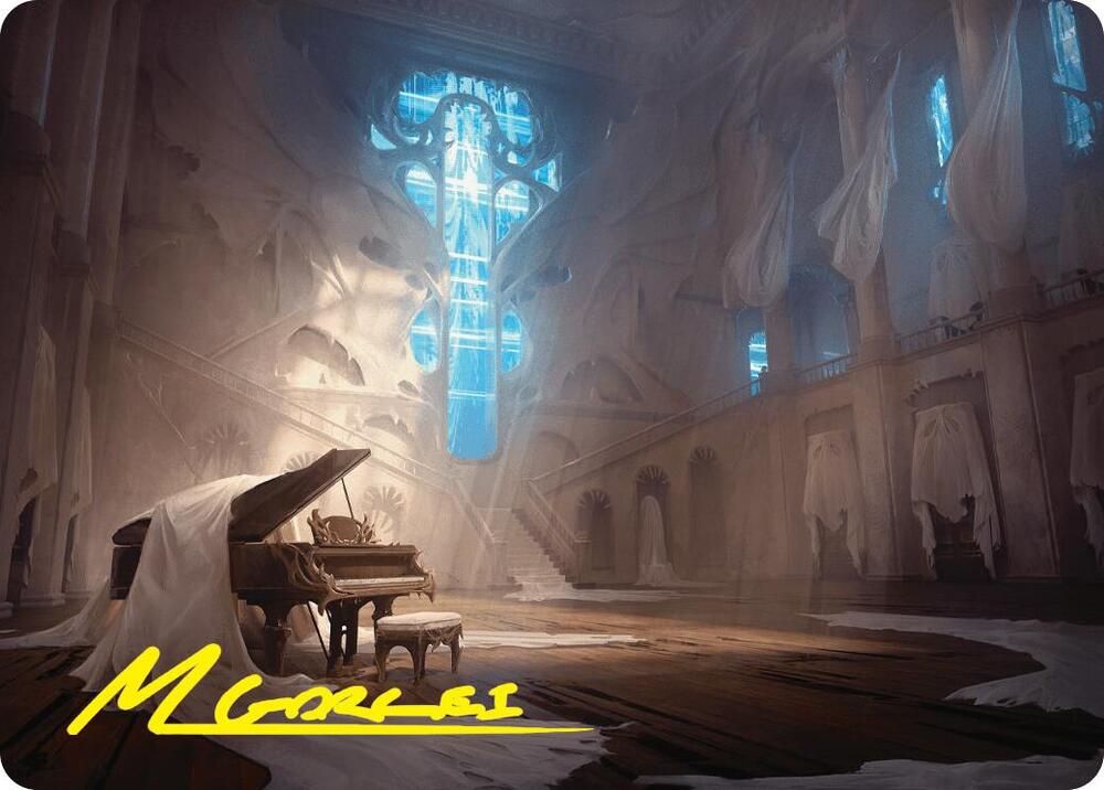 Plains Art Card Gold Stamped Signature 29 (Art Series: Duskmourn: House of Horror)  | Good Games Modbury