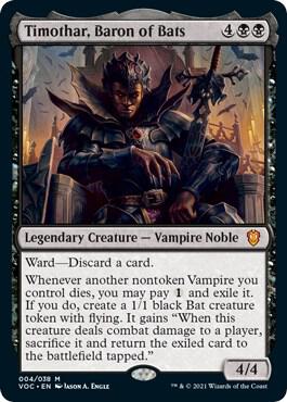Timothar Baron of Bats 4/38 (Commander: Innistrad: Crimson Vow)  - Foil | Good Games Modbury