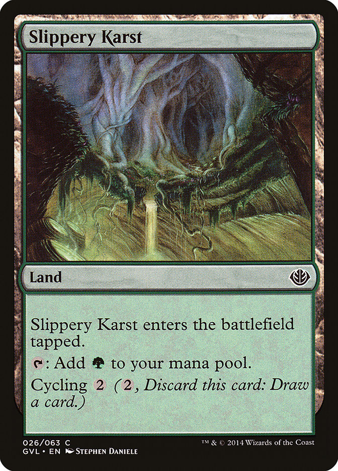 Slippery Karst (Garruk vs. Liliana) [Duel Decks Anthology] | Good Games Modbury