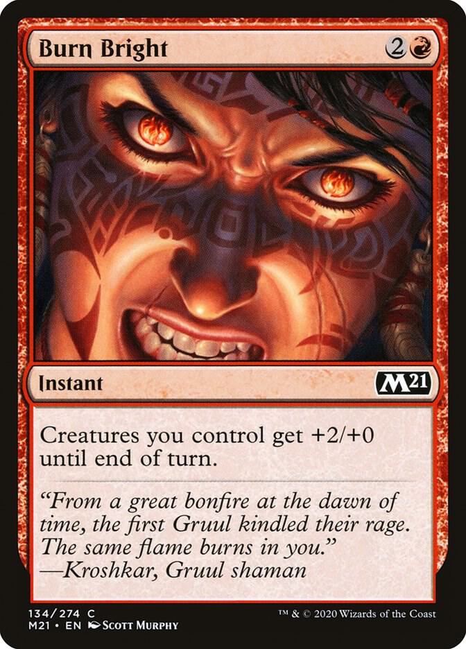 Burn Bright 134/274 (Core Set 2021)  - Foil | Good Games Modbury