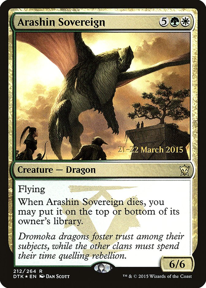 Arashin Sovereign [Dragons of Tarkir Prerelease Promos] | Good Games Modbury