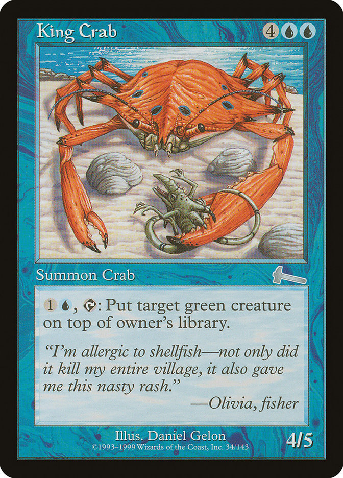 King Crab 34/143 (Urza's Legacy)  | Good Games Modbury