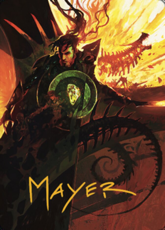 Mishra's Command Art Card (Gold-Stamped Signature) [The Brothers' War Art Series] | Good Games Modbury