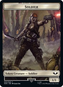 Soldier Ultramarines Honour Guard Double Sided Token  3 // 6 (Universes Beyond: Warhammer 40,000)  - Surge Foil | Good Games Modbury