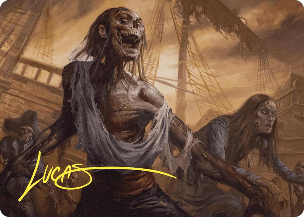 Rise from the Tides Art Card Gold Stamped Signature 11 (Art Series: Commander Masters)  | Good Games Modbury
