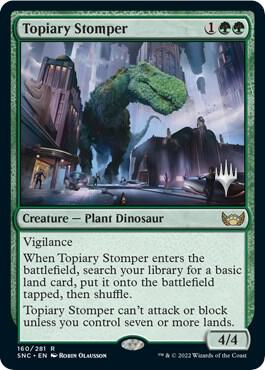 Topiary Stomper 160 (Promo Pack: Streets of New Capenna)  - Foil | Good Games Modbury
