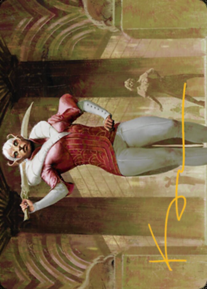 Mage's Attendant Art Card (Gold-Stamped Signature) [Streets of New Capenna Art Series] | Good Games Modbury