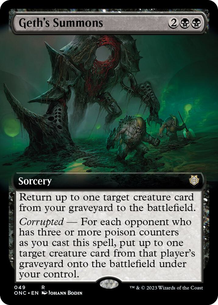 Geth's Summons 49/28 (Commander: Phyrexia: All Will Be One)  - Extended Art | Good Games Modbury