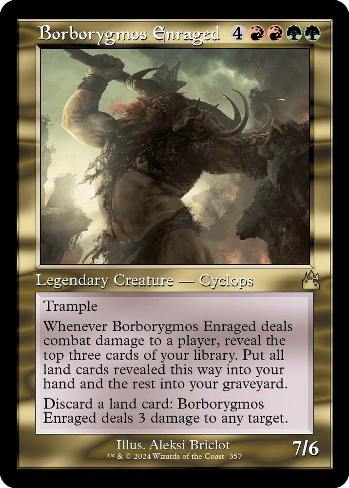 Borborygmos Enraged 357/291 (Ravnica Remastered)  - Retro | Good Games Modbury