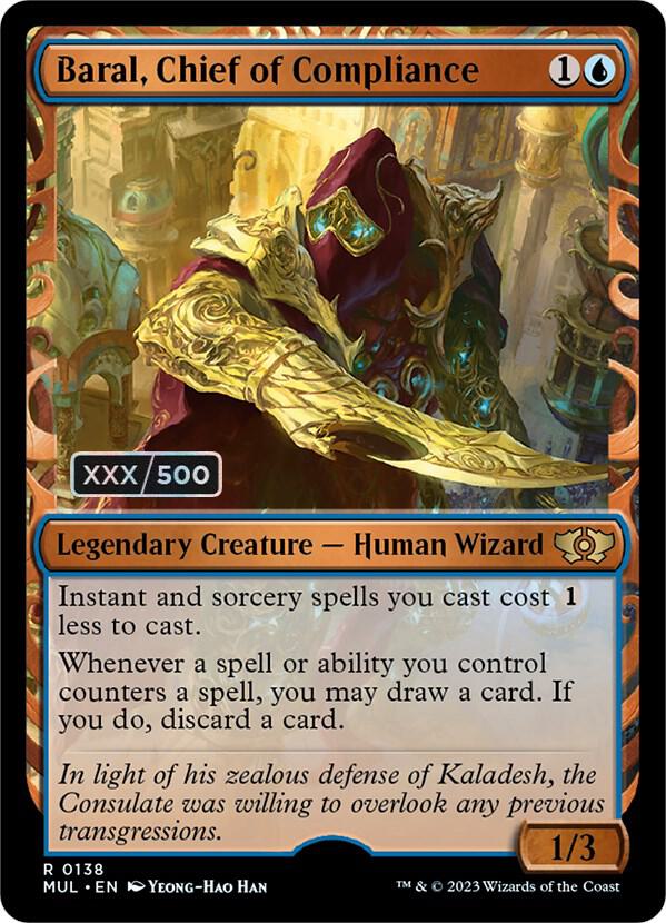 Baral, Chief of Compliance Serialized 138z/65 (March of the Machine: Multiverse Legends)  - Double Rainbow Foil | Good Games Modbury