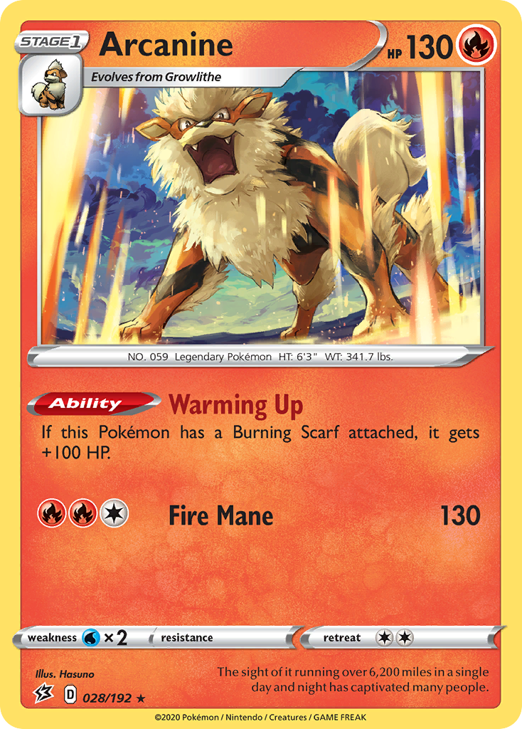 Arcanine (028/192) [Sword & Shield: Rebel Clash] | Good Games Modbury
