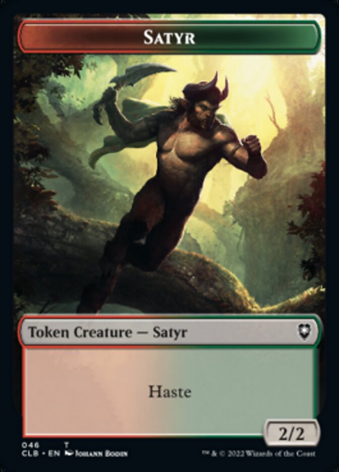 Satyr // Beast Double-Sided Token [Commander Legends: Battle for Baldur's Gate Tokens] | Good Games Modbury