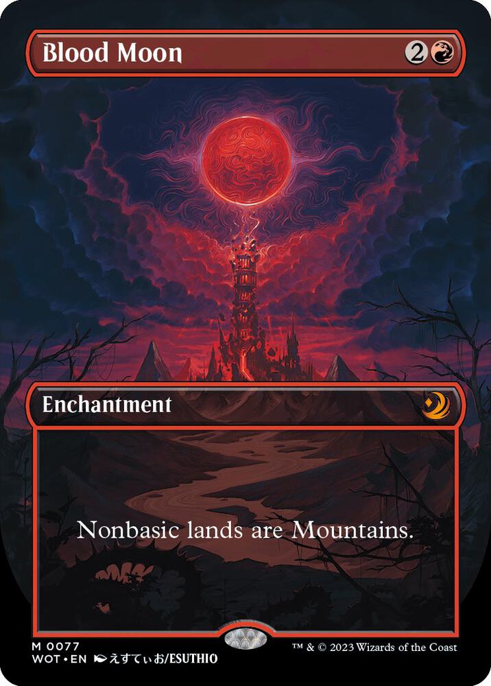 Blood Moon 77 (Wilds of Eldraine: Enchanting Tales)  - Borderless | Good Games Modbury