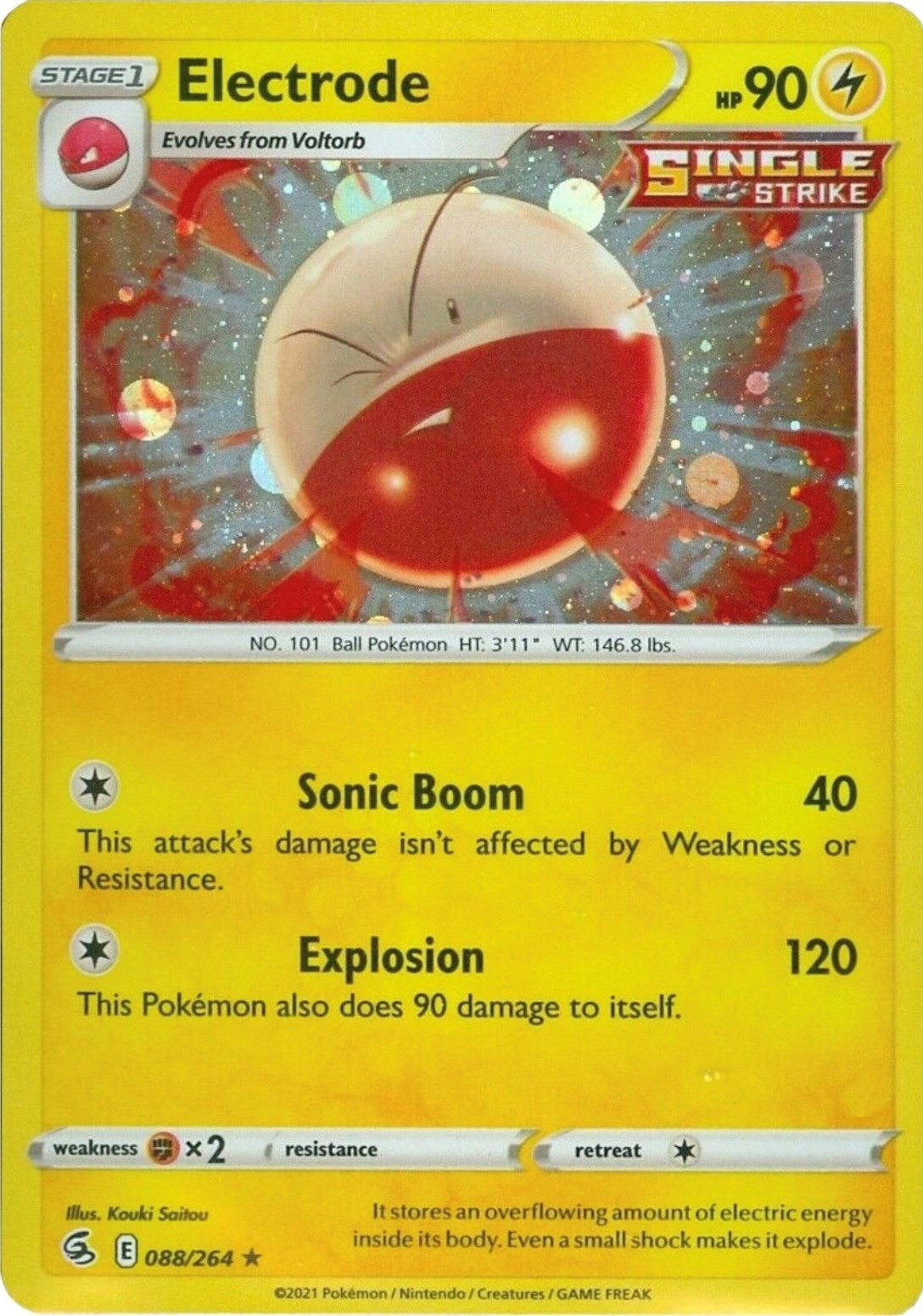 Electrode (088/264) (Cosmos Holo) [Sword & Shield: Fusion Strike] | Good Games Modbury