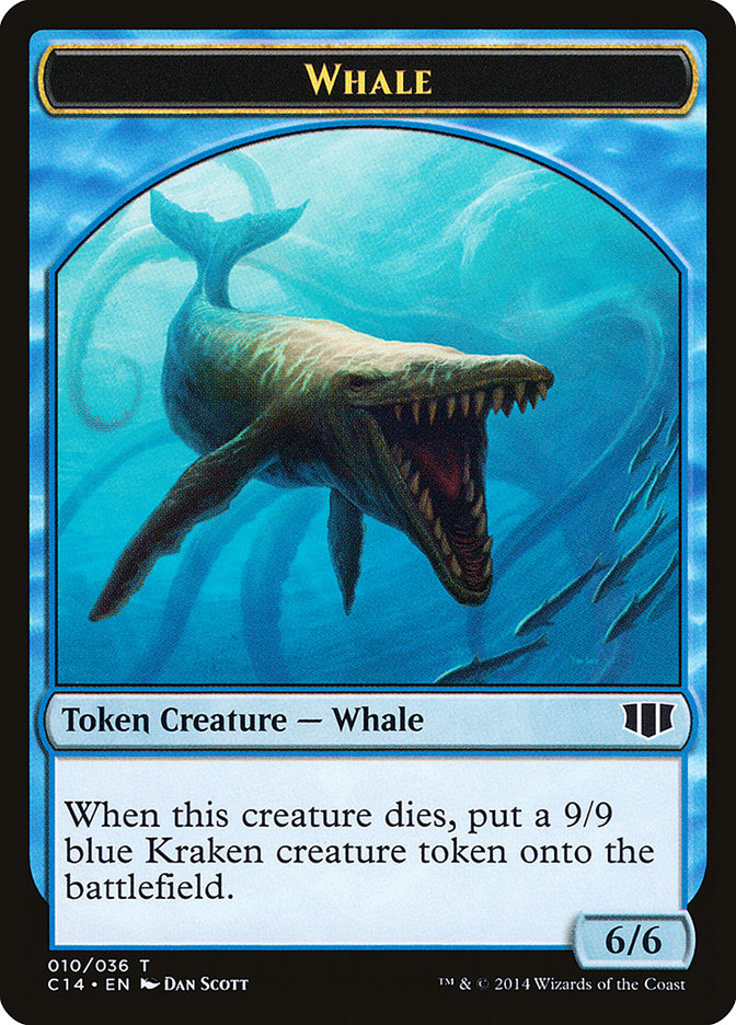 Whale // Zombie (011/036) Double-Sided Token [Commander 2014 Tokens] | Good Games Modbury