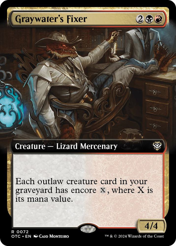 Graywater's Fixer 72/342 (Commander: Outlaws of Thunder Junction)  - Extended Art | Good Games Modbury