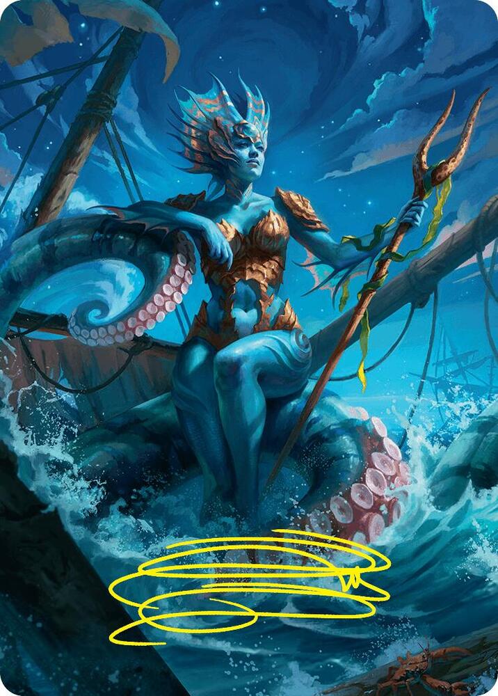 Kiora the Rising Tide Art Card 30 54 Gold Stamped Signature 30 (Art Series: Foundations)  | Good Games Modbury