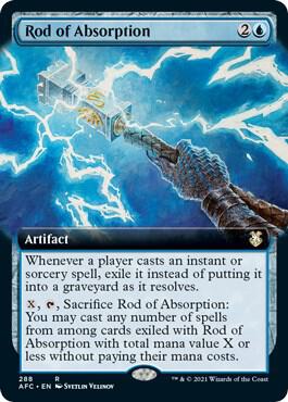 Rod of Absorption Extended Art 288/62 (Commander: Adventures in the Forgotten Realms)  | Good Games Modbury