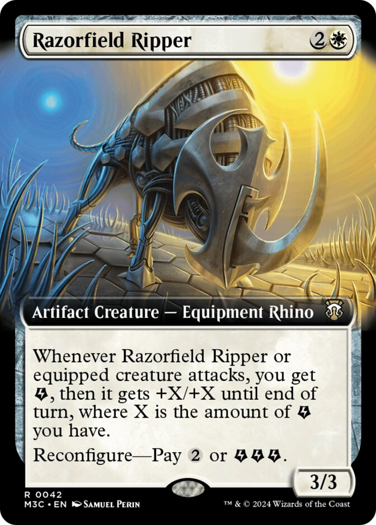 Razorfield Ripper (Extended Art) (Ripple Foil) [Modern Horizons 3 Commander] | Good Games Modbury