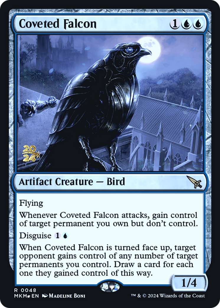 Coveted Falcon [Murders at Karlov Manor Prerelease Promos] | Good Games Modbury