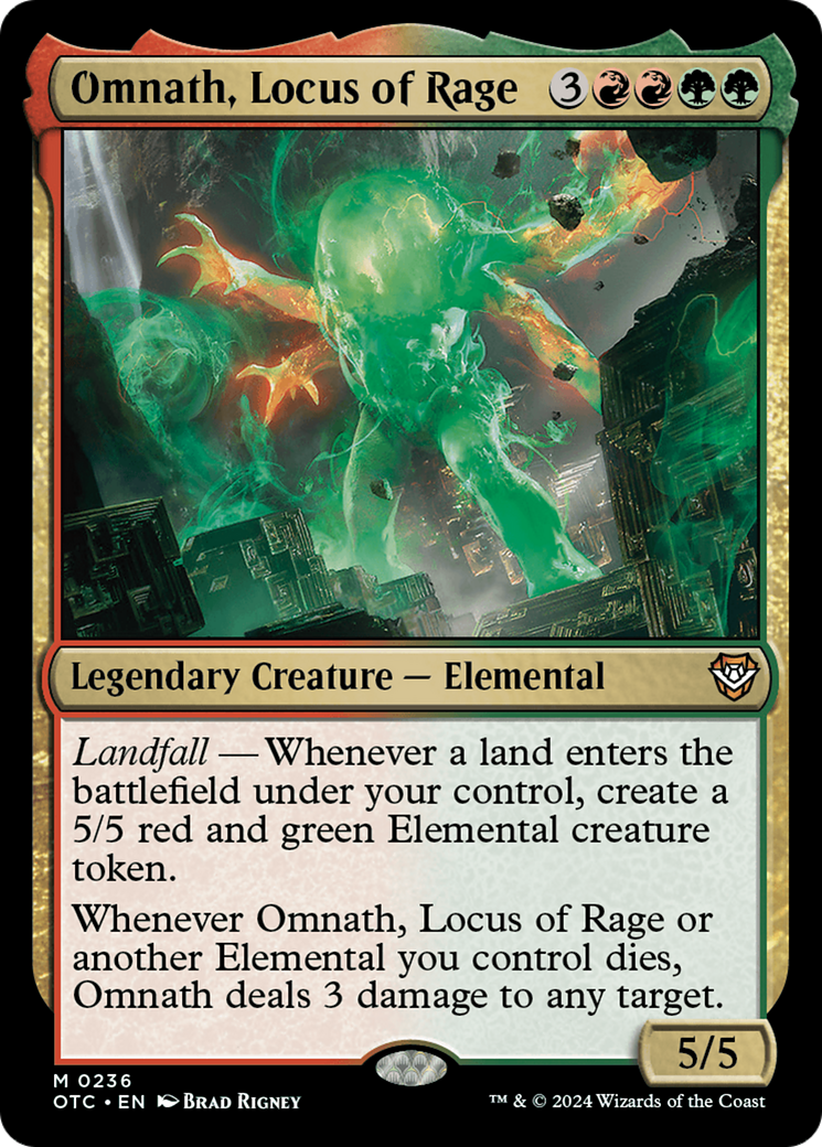 Omnath, Locus of Rage [Outlaws of Thunder Junction Commander] | Good Games Modbury