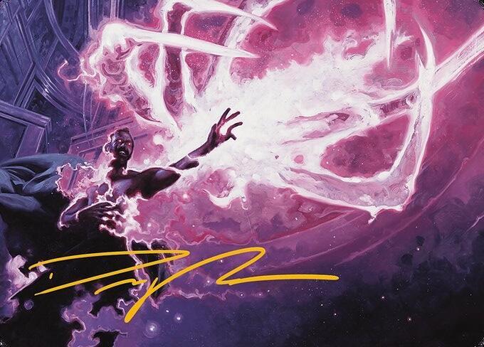 Flare of Malice Art Card Gold Stamped Signature 3 (Art Series: Modern Horizons 3)  | Good Games Modbury