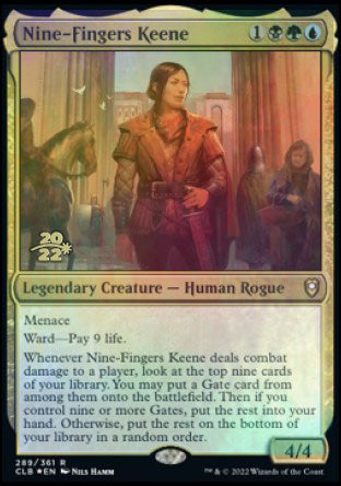 Nine-Fingers Keene [Commander Legends: Battle for Baldur's Gate Prerelease Promos] | Good Games Modbury