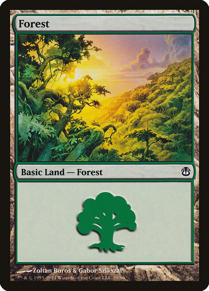 Forest (39) [Duel Decks: Ajani vs. Nicol Bolas] | Good Games Modbury